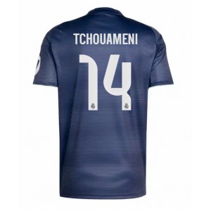 Real Madrid Aurelien Tchouameni #14 Jalkapallovaatteet Vieraspaita 2025-26 Lyhythihainen